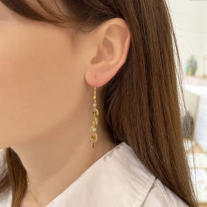 Boucles d'oreilles Roseaux vert