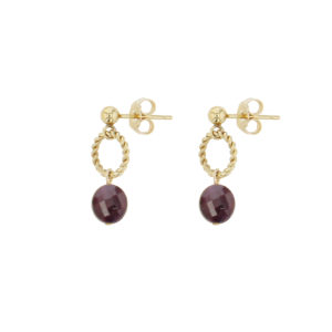 Boucles d'oreilles Mini Croisière Grenat
