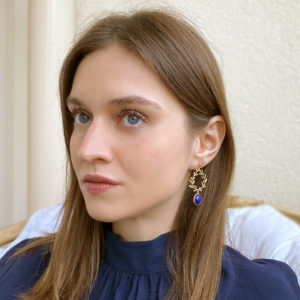 Boucles d'oreilles César Labradorite