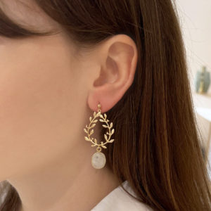 Boucles d'oreilles César Labradorite